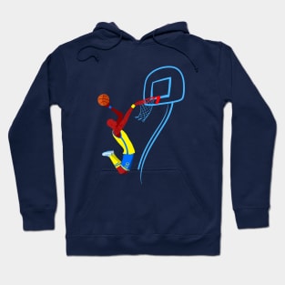 basketball player in the big jump Hoodie